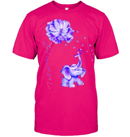 Image of I ll Remember For You Purple Elephant Alzheimer s Awareness T Shirt