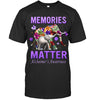 Alzheimers Awareness Memories Matter Purple Elephant Womens T Shirt