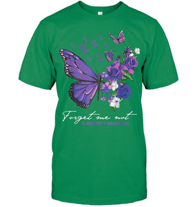 Forget me not Dementia Alzheimer Awareness Butterfly Flower