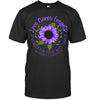 Alzheimer Awareness Tee for Men and Women Purple sunflower