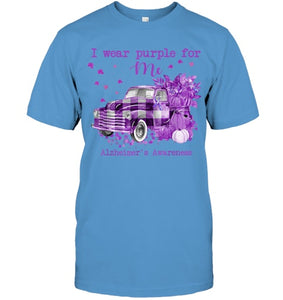 I Wear Purple Pumpkin Truck For Me Alzheimer's Awareness