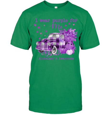 Image of I Wear Purple Pumpkin Truck For Me Alzheimer's Awareness