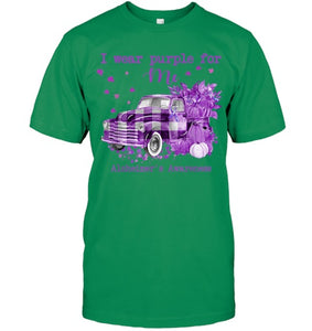 I Wear Purple Pumpkin Truck For Me Alzheimer's Awareness