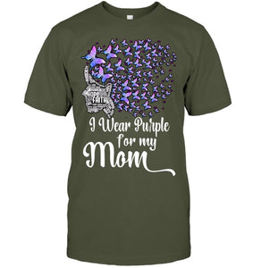 I Wear Purple For My Mom Alzheimers T Shirt