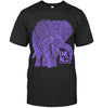 Purple Elephant Alzheimer Awareness Apparel & gifts, END ALZ T Shirt