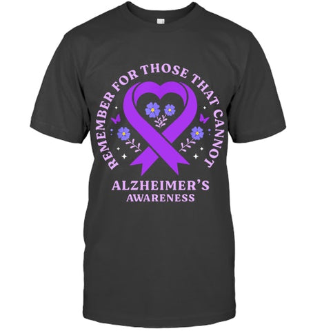 Image of Remember For Those That Cannot Alzheimer s Awareness Ribbon T Shirt