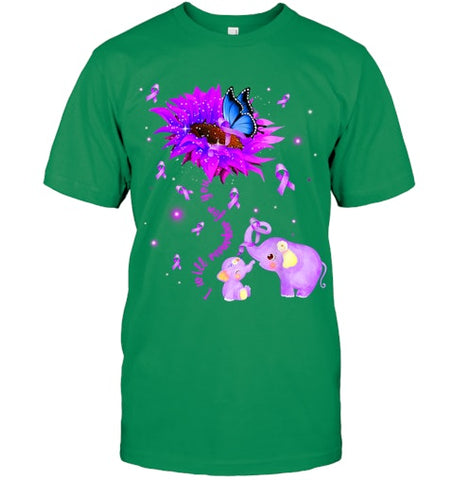 Image of I Will Remember For You Elephant Flower Alzheimers Awareness T Shirt