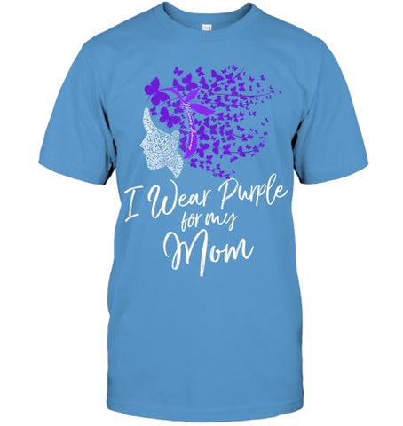 Image of I Wear Purple For My Mom Shirt Alzheimer s Awareness Gift