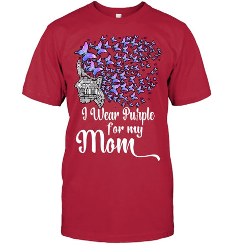 Image of I Wear Purple For My Mom Alzheimers T Shirt