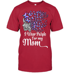 I Wear Purple For My Mom Alzheimers T Shirt