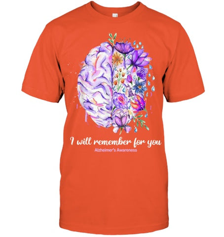 Image of I Will Remember For You Brain Alzheimer's Awareness