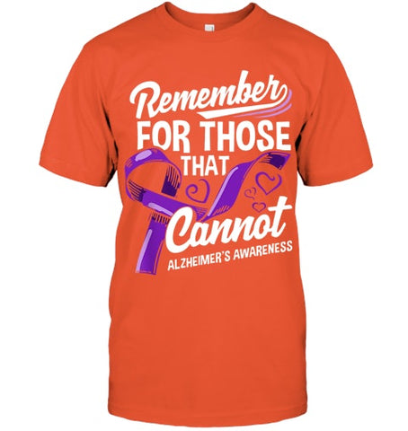 Image of Alzheimers Awareness Purple Ribbon Supporter Alzheimers T Shirt