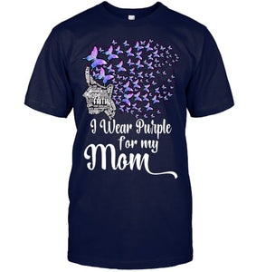 I Wear Purple For My Mom Alzheimers T Shirt