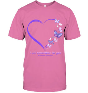 I Will Remember For You Butterfly Alzheimer s Awareness T Shirt