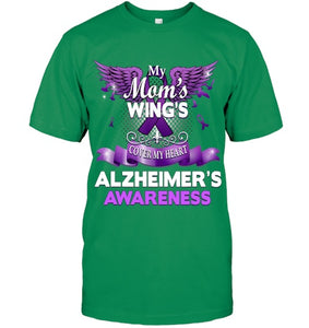 Alzheimer s Awareness Products Mom s Wings Cover My Heart T Shirt