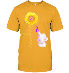 Elephant I Will Remember For You Sunflower Alzheimer T Shirt