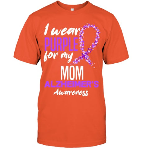 Image of I Wear Purple For My Mom Dementia Alzheimer s Awareness T Shirt