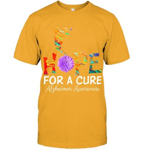 Image of Alzheimer s awareness shirt Hope for a Cure classic Gift T Shirt