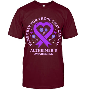 Remember For Those That Cannot Alzheimer s Awareness Ribbon T Shirt