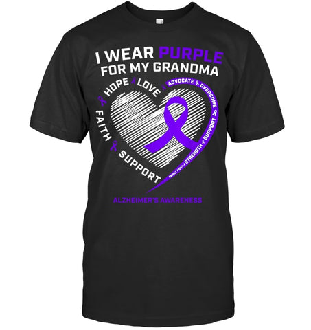 Image of Purple Alzheimers Awareness Products grandma Gifts Men Women