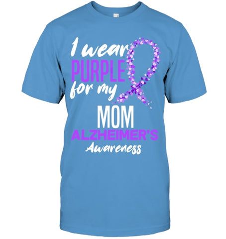 Image of I Wear Purple For My Mom Dementia Alzheimer s Awareness T Shirt