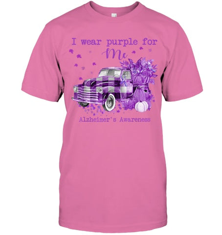 Image of I Wear Purple Pumpkin Truck For Me Alzheimer's Awareness