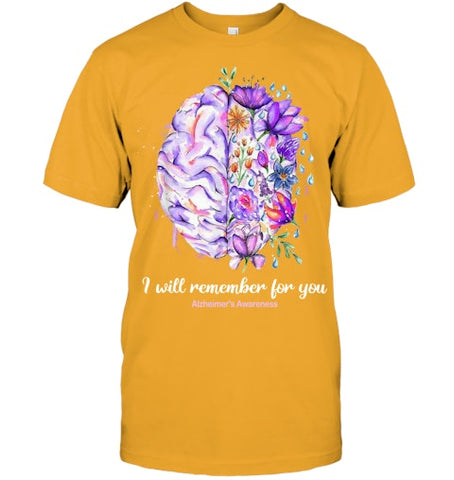 Image of I Will Remember For You Brain Alzheimer's Awareness