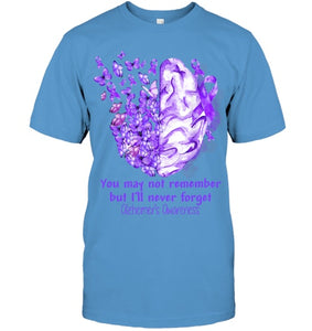 Alzheimer s awareness, Dementia gift, Purple Butterfiles T Shirt