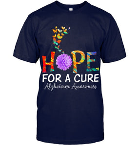 Alzheimer s awareness shirt Hope for a Cure classic Gift T Shirt