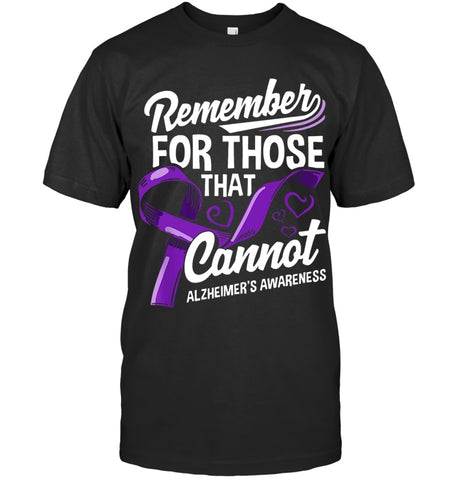 Image of Alzheimers Awareness Purple Ribbon Supporter Alzheimers T Shirt