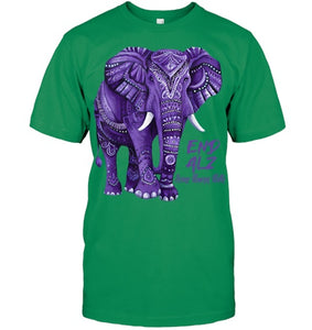 Alzheimers Awareness Purple Elephant Awareness T Shirt