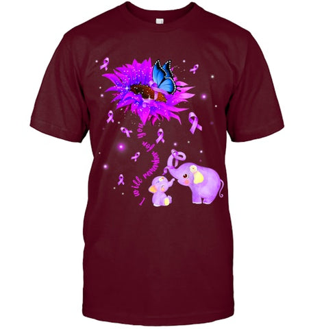 Image of I Will Remember For You Elephant Flower Alzheimers Awareness T Shirt