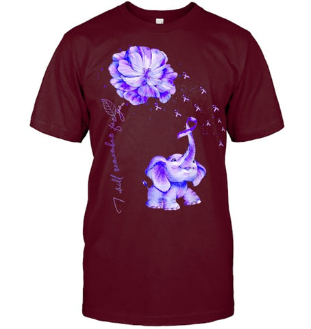 Image of I ll Remember For You Purple Elephant Alzheimer's Awareness