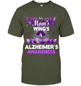 Alzheimer s Awareness Products Mom s Wings Cover My Heart T Shirt