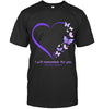 I Will Remember For You Butterfly Alzheimer s Awareness T Shirt