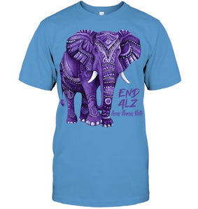 Alzheimers Awareness Purple Elephant Awareness T Shirt