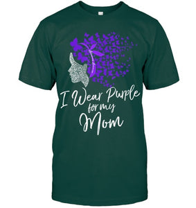 I Wear Purple For My Mom Shirt Alzheimer s Awareness Gift