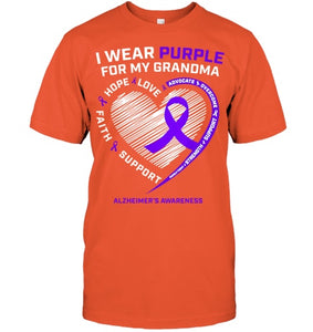 Purple Alzheimers Awareness Products grandma Gifts Men Women