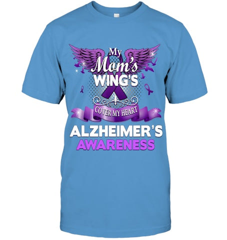 Image of Alzheimer s Awareness Products Mom s Wings Cover My Heart T Shirt