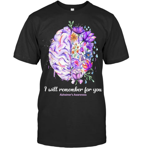 Image of I Will Remember For You Brain Alzheimer's Awareness