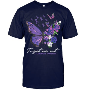 Forget me not Dementia Alzheimer Awareness Butterfly Flower