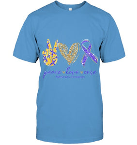 Peace Love Cure Alzheimer s Awareness T Shirt