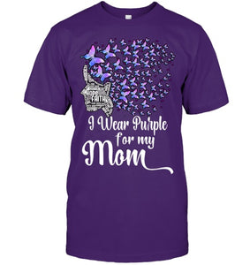 I Wear Purple For My Mom Alzheimers T Shirt