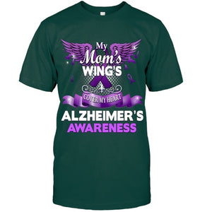 Alzheimer s Awareness Products Mom s Wings Cover My Heart T Shirt