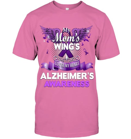 Image of Alzheimer s Awareness Products Mom s Wings Cover My Heart T Shirt