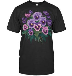 Purple Floral Pansy Dementia Alzheimer's Awareness