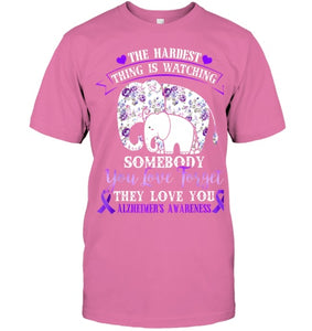 Alzheimer Purple Floral Pansy Dementia Alzheimer s Awareness T Shirt (1)