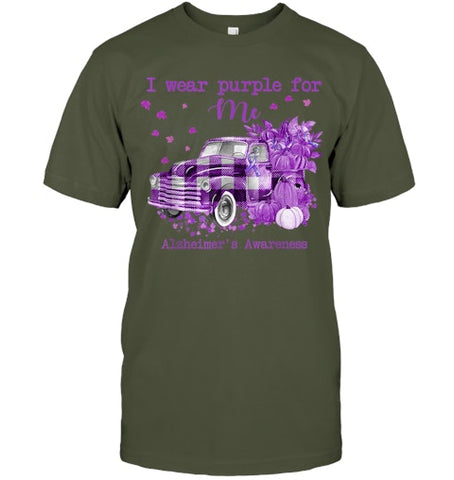 Image of I Wear Purple Pumpkin Truck For Me Alzheimer's Awareness