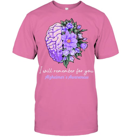 Image of I Will Remember For You Purple Ribbon Alzheimers Awareness