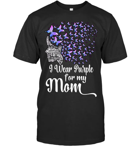 Image of I Wear Purple For My Mom Alzheimers T Shirt